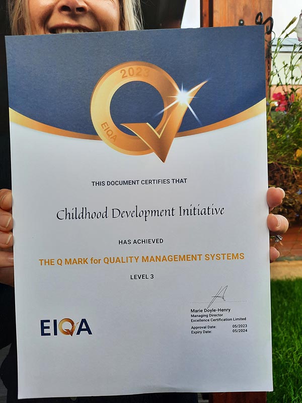 The Q mark for quality management systems awarded to CDI